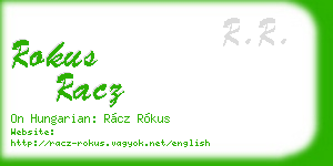 rokus racz business card